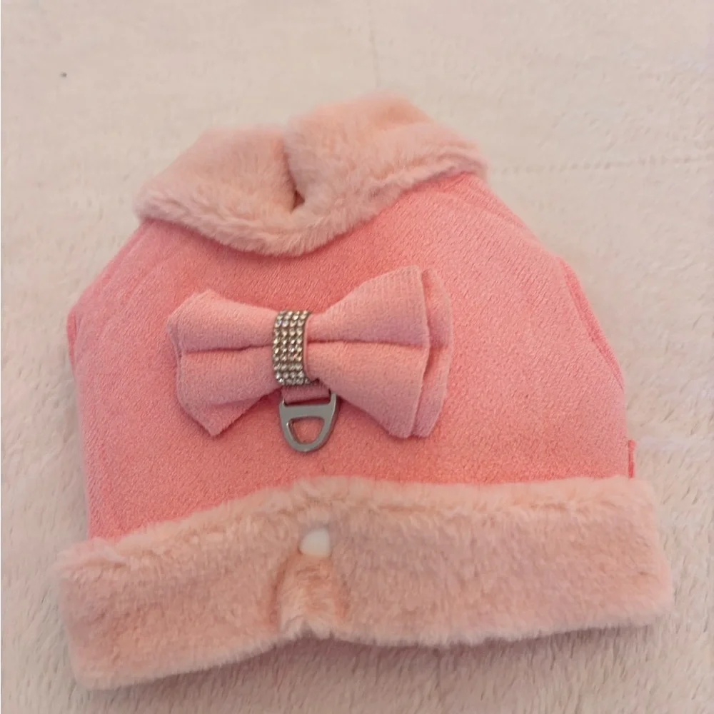 Pink Bow Flurry Animal  Harness with Leash